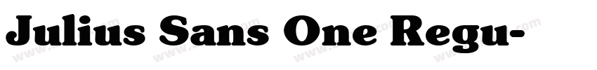 Julius Sans One Regu字体转换